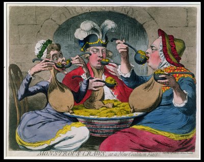 Monstrous Craws at a New Coalition Feast by James Gillray